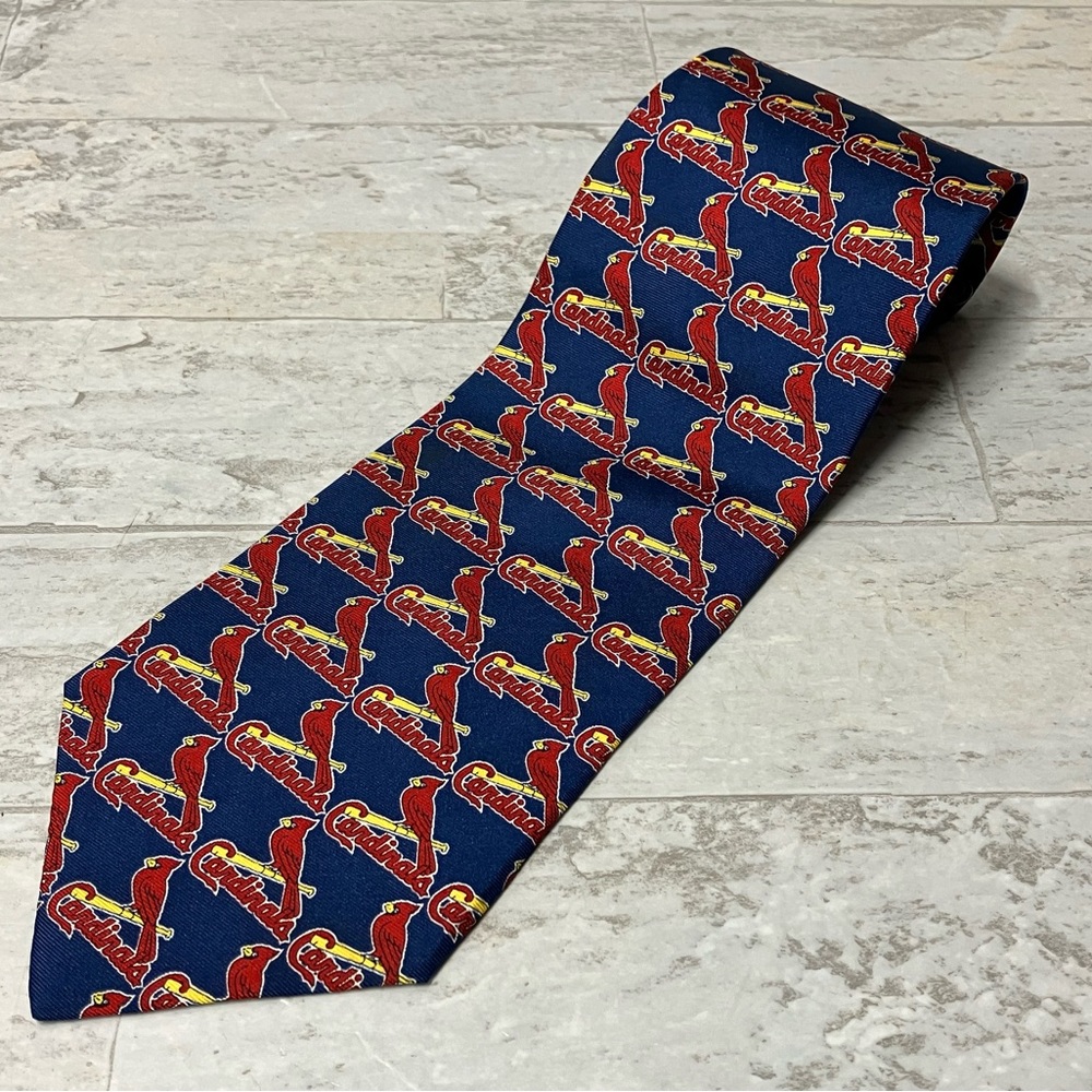 Vintage Ralph Marlin MLB St Louis Cardinals NECK TIE Novelty Baseball